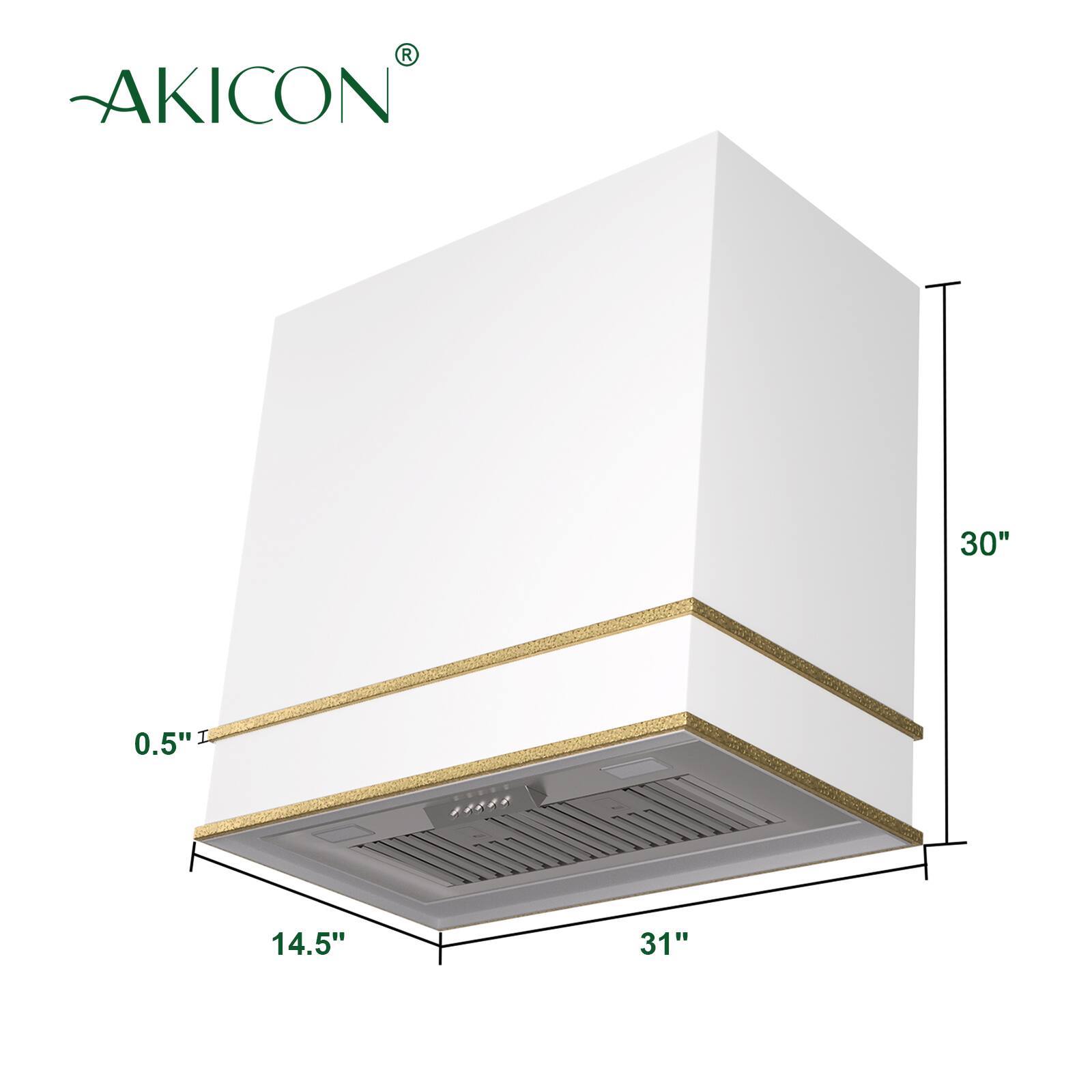 AKICON  
30"  
0.5"  
14.5"  
31"