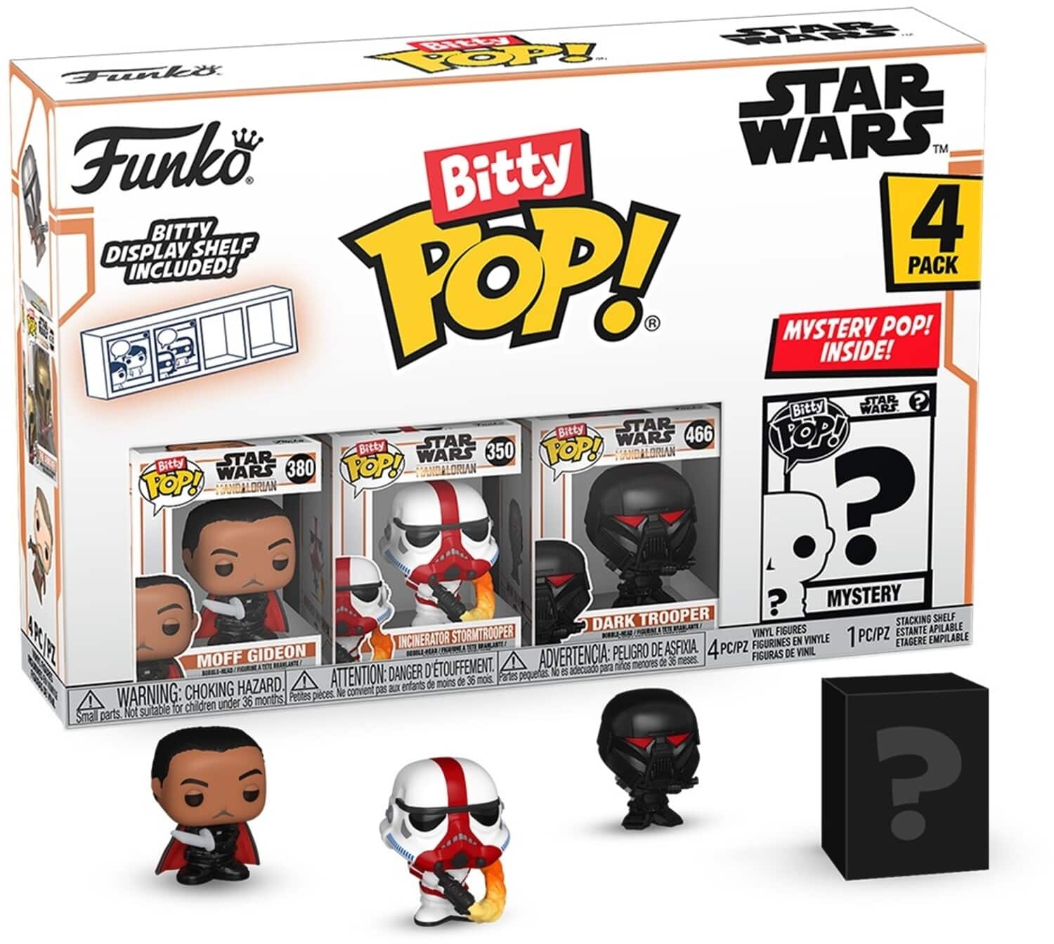 Funko - BITTY POP!: Star Wars - The Mandalorian - Moff Gideon 4-Pack - Collectibles - Multicolor