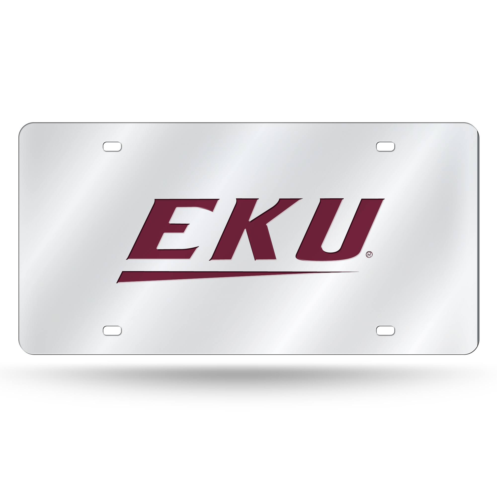 Eastern Kentucky Colonels Mirrored Laser Cut License Plate Laser Tag