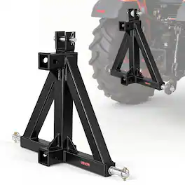 VEVOR - 3 Point Trailer Hitch with 2" Receiver, 3 Pt Quick Hitch Attachment, Tractor Tow Drawbar Adapter - Black