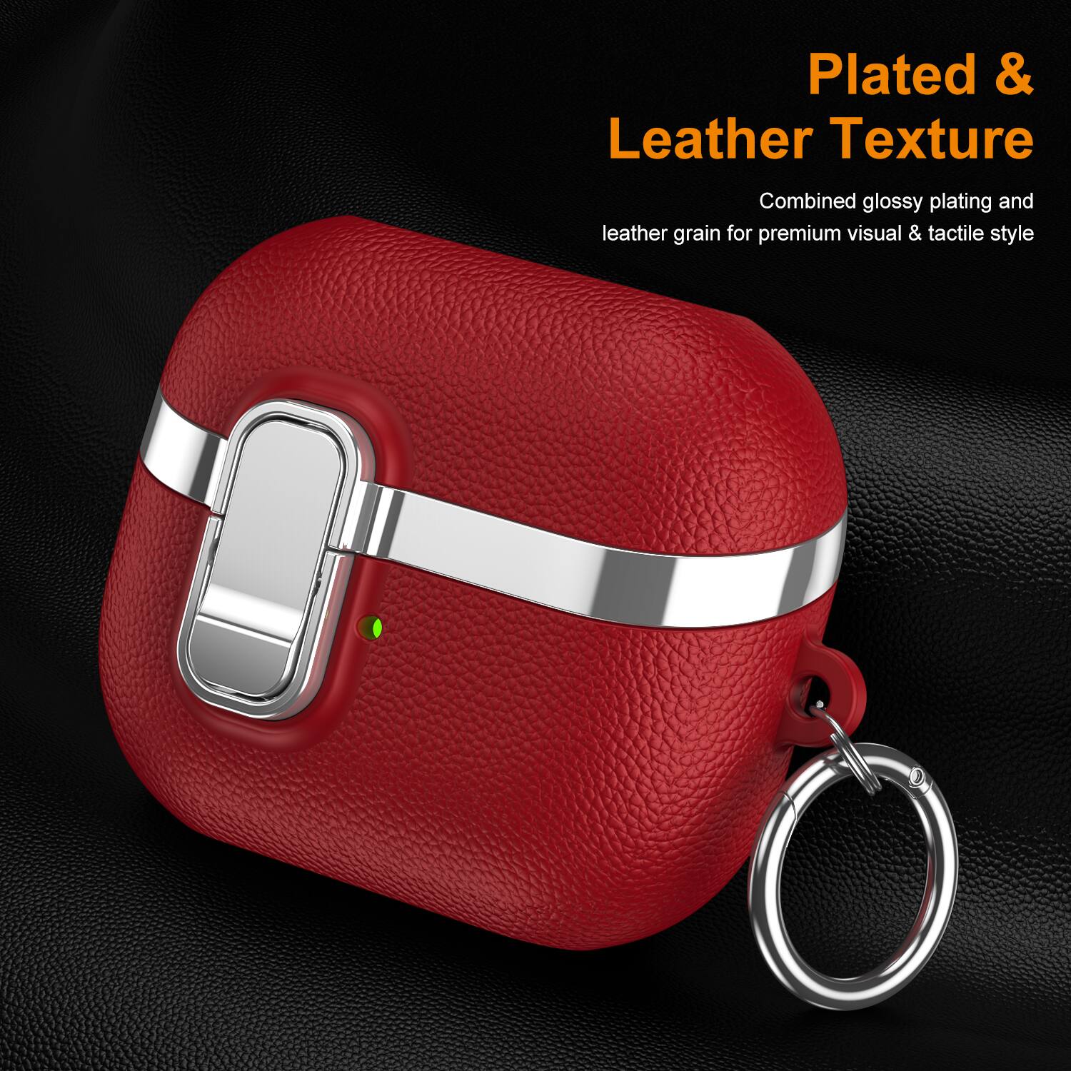 Plated & Leather Texture

Combined glossy plating and leather grain for premium visual & tactile style
