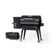 Front. KingChii - Portable Electric Wood Pellet Grill and Smoker with Foldable Legs, 456 Sq. In. Cooking Area,PID Temp Control (180–425°F).