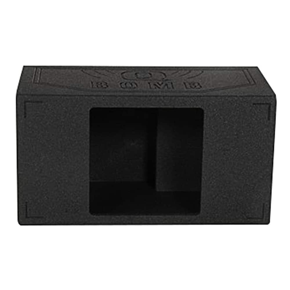 QPower - Q Power QBOMB12VLSQ Single 12 Inch Side Ported Speaker Box for Kicker L7 Sub - Black