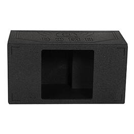 QPower - Q Power QBOMB12VLSQ Single 12 Inch Side Ported Speaker Box for Kicker L7 Sub - Black