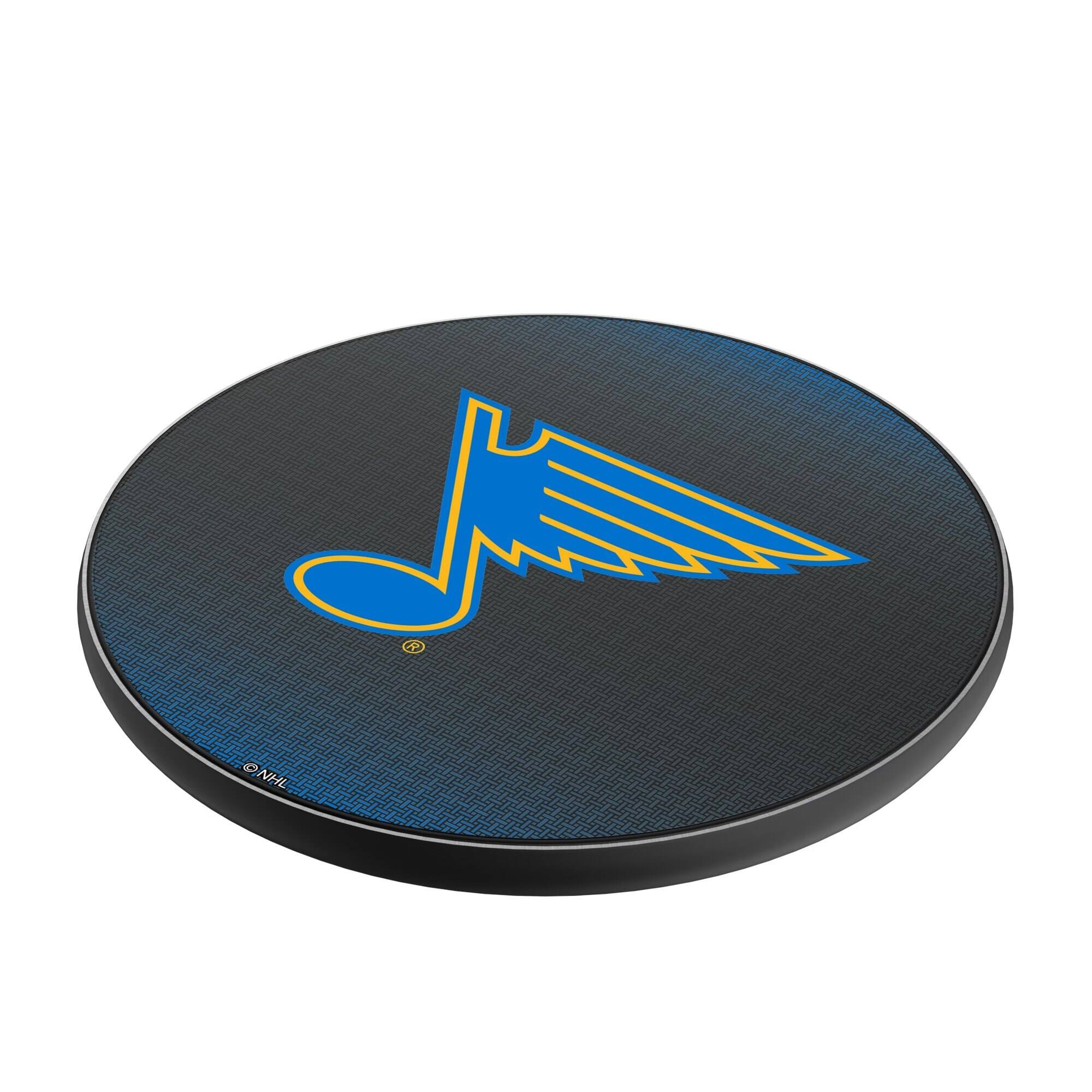 Alt View 1. Keyscaper - St. Louis Blues 15 Watt Wireless Induction Charger - Black.