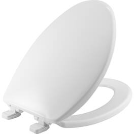 BEMIS - Elongated Hospitality Plastic Toilet Seat with STA-TITE Seat Fastening System and WhisperClose Hinge - White