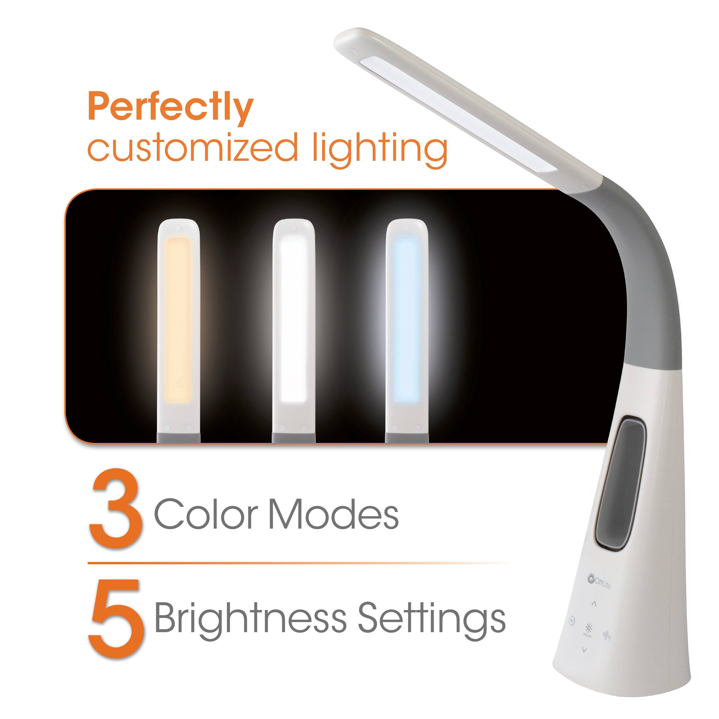 Perfectly customized lighting 3 Color Modes 5 Brightness Settings.