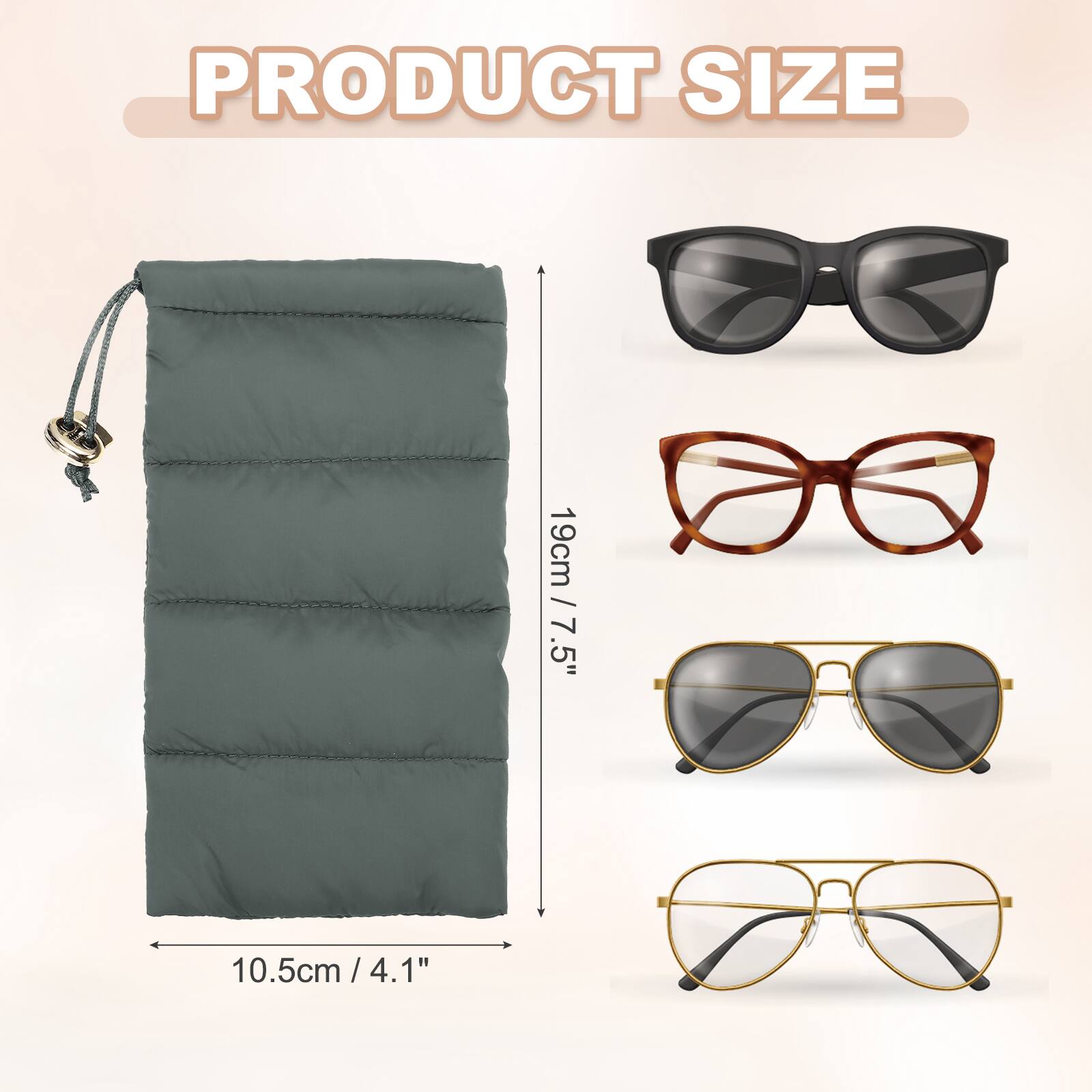 PRODUCT SIZE  
19cm / 7.5"  
10.5cm / 4.1"