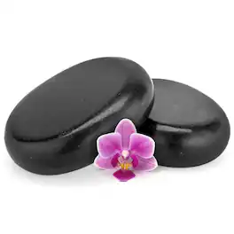 SereneLife - 2 Pcs. Large Massage Stones - Includes Traveling Bag and Small Brown Box, Melt Away Stress to Soothe Muscle
