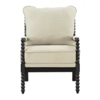 OSP Home Furnishings - Eliza Spindle Chair - Linen - Front_Zoom