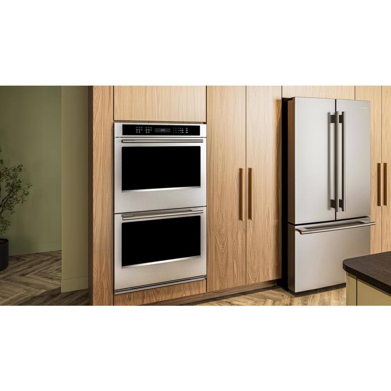 Alt View 2. KitchenAid - 30" Convection Built-In Electric Double Wall Oven with No Preheat Air Fry Mode - PrintShield Stainless.
