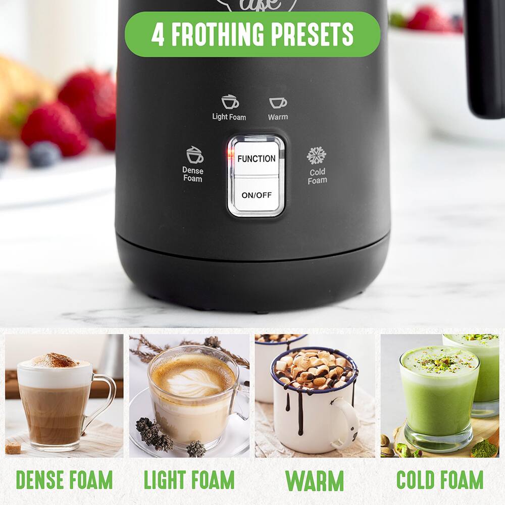 4 FROTHING PRESETS

Light Foam  
Warm  
Dense Foam  
Cold Foam  

FUNCTION ON/OFF  

DENSE FOAM  
LIGHT FOAM  
WARM  
COLD FOAM