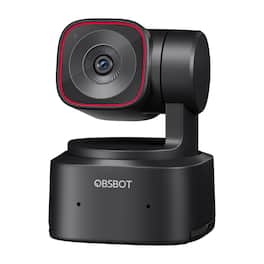 OBSBOT - Tiny 2 Lite AI-Powered 4K PTZ Webcam, Dual Mics with Noise Cancellation - Black