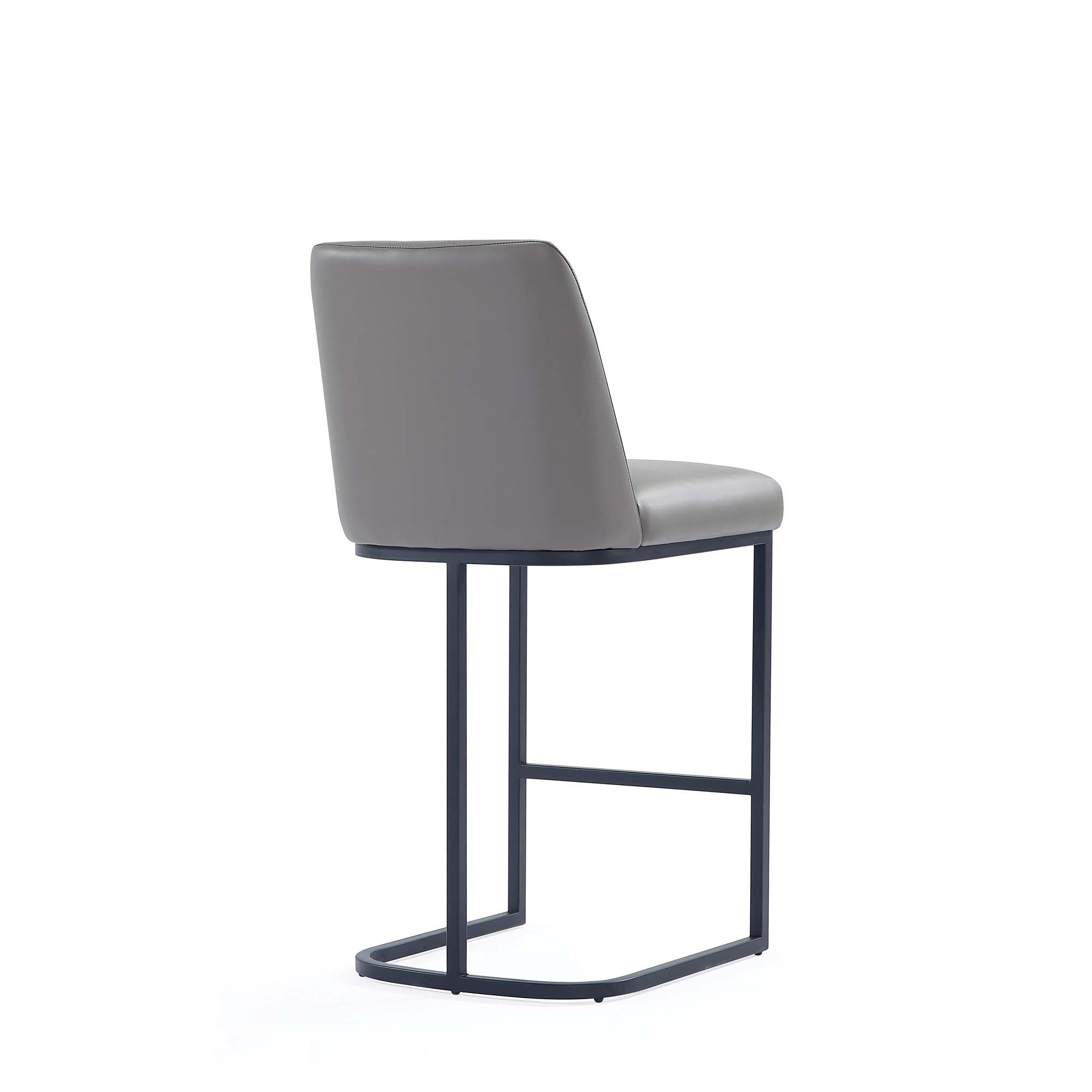 Alt View 7. Manhattan Comfort - Serena Modern Metal Upholstered Counter Stool - Set of 3 - Taupe.