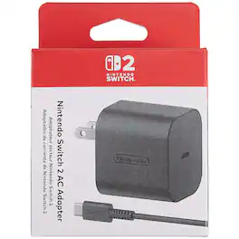 AC Adapter / Power Charger Replacement Compatible For Nintendo Switch 2 - Black - Black