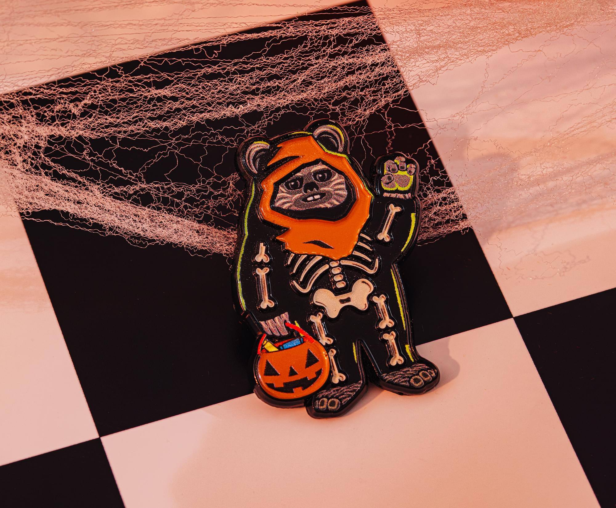 Alt View 10. SalesOne LLC - Star Wars Wicket Skeleton Glow-In-The-Dark Enamel Pin | Toynk Exclusive - Black.