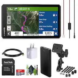 Garmin - zūmo® XT2 All-Terrain Motorcycle Navigator, Ultrabright 6" Sunlight Readable Display, Visual Route Planner Bundle - Black
