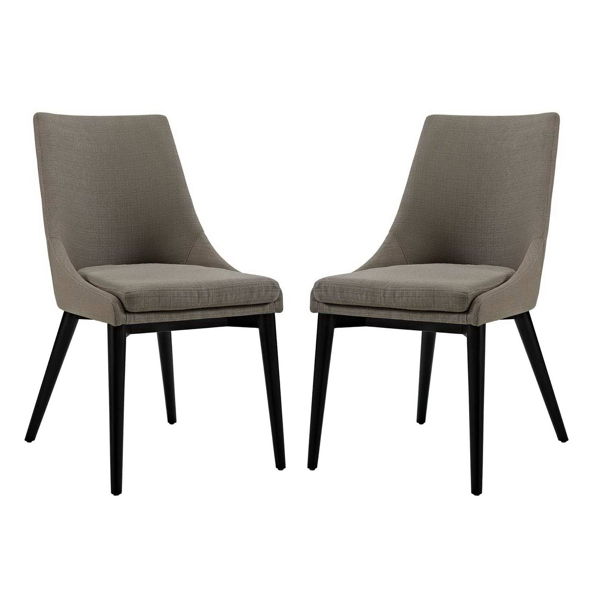 Angle. Modway - Viscount Fabric Dining Side Chair Set of 2 by Modway - Granite.