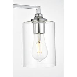 Living District - Mayson 4 light Bath Sconce - Chrome And Clear