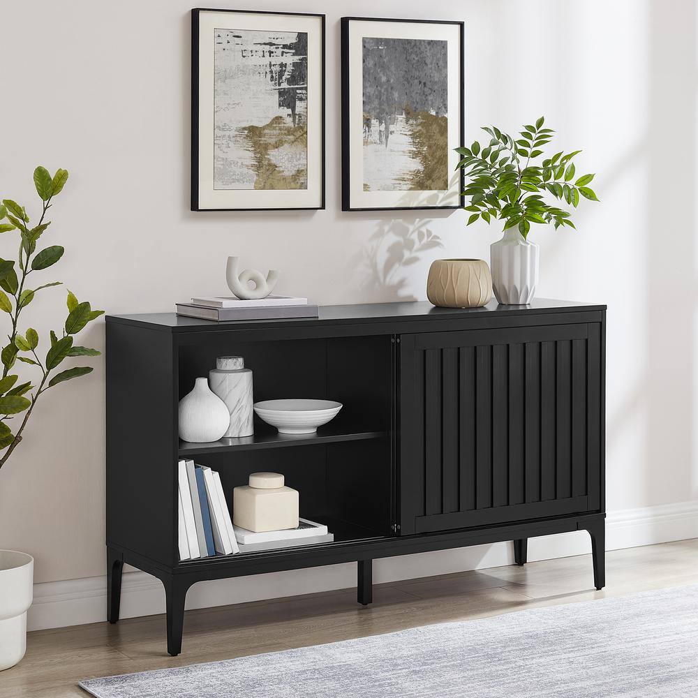 Alt View 5. Crosley Furniture - Asher Sideboard - Matte Black.