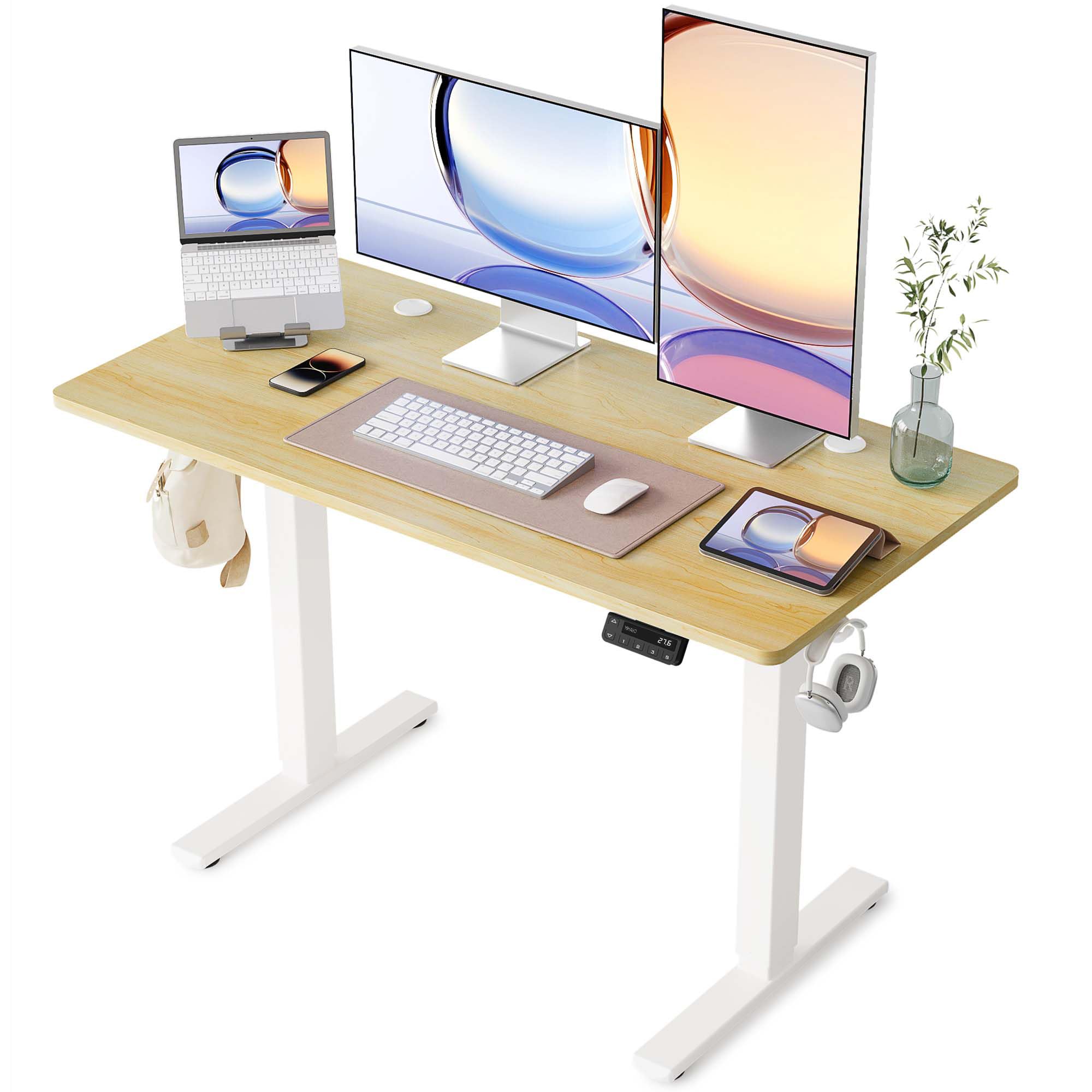 White Frame/Natural Top 48*24 Inch