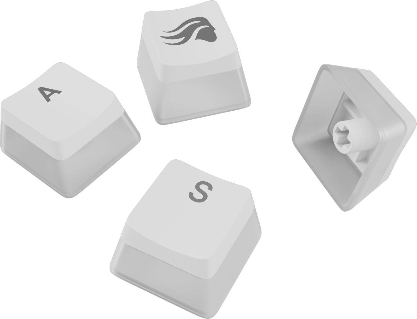 Alt View 11. Glorious - Aura V3 Pudding-Style Universal Keycaps for 100% 85% 80% TKL 60% Compact 75% Mechanical Keyboards - White.