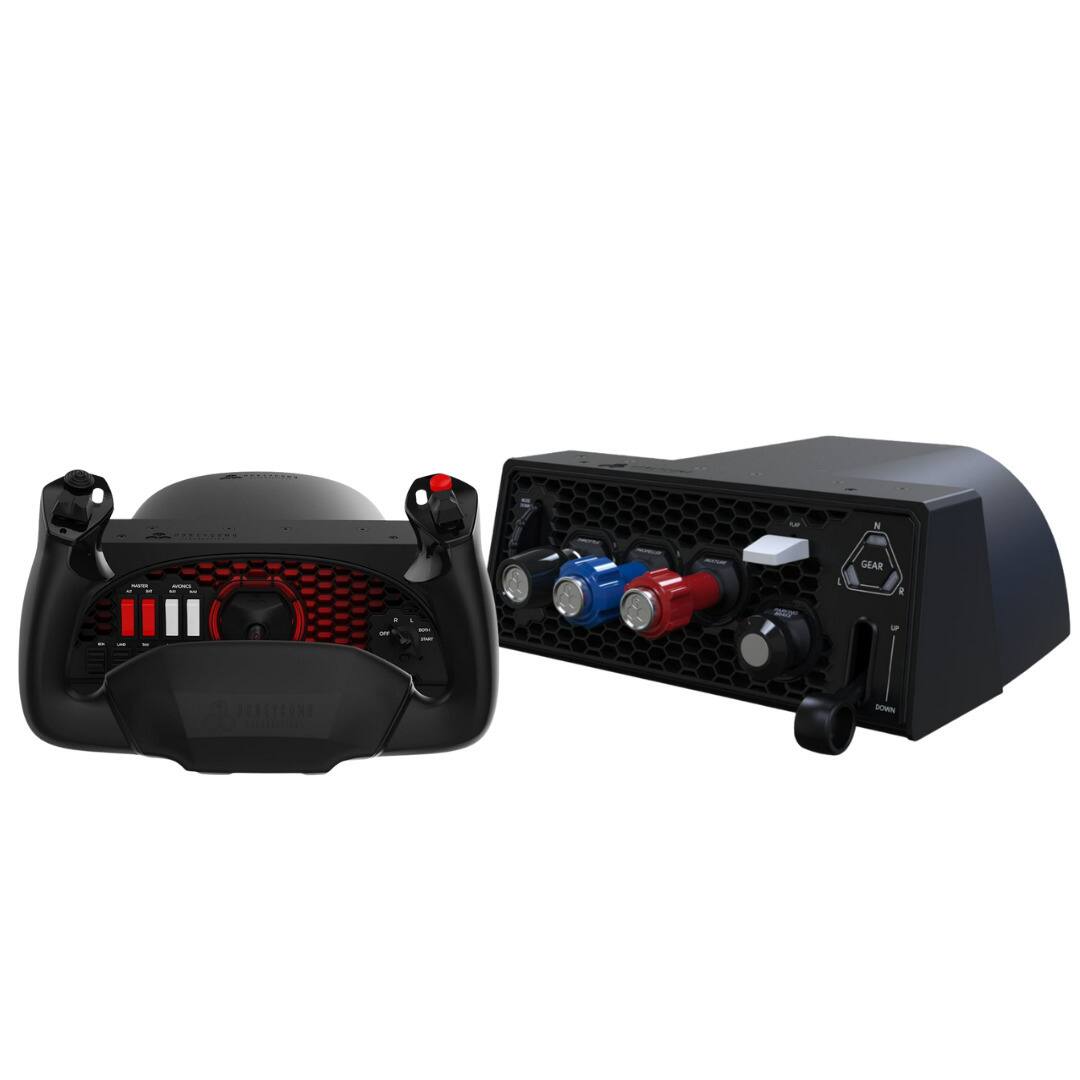 Front. Honeycomb Aeronautical - Honeycomb Aeronautical Sierra TPM Module with Trim Wheel Bundle - Black.