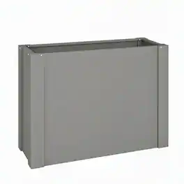 RYHNUYNE - Galvanized Steel Raised Garden Bed 31.5x12.2x24 Inches Open Bottom Planter Box for Patio Backyard Balcony - Gray