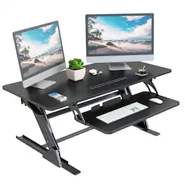 Hirose Alice - nch Stand Up Desk Converter, Height Adjustable Sit Stand Desk Riser, 42PB - Default