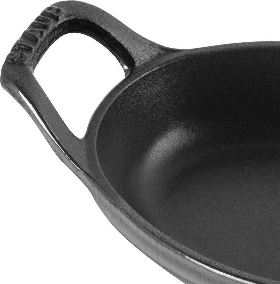 Alt View 3. Staub - Staub Cast Iron 9.5-inch x 6.75-inch Oval Baking Dish - Graphite Grey - Graphite Grey.