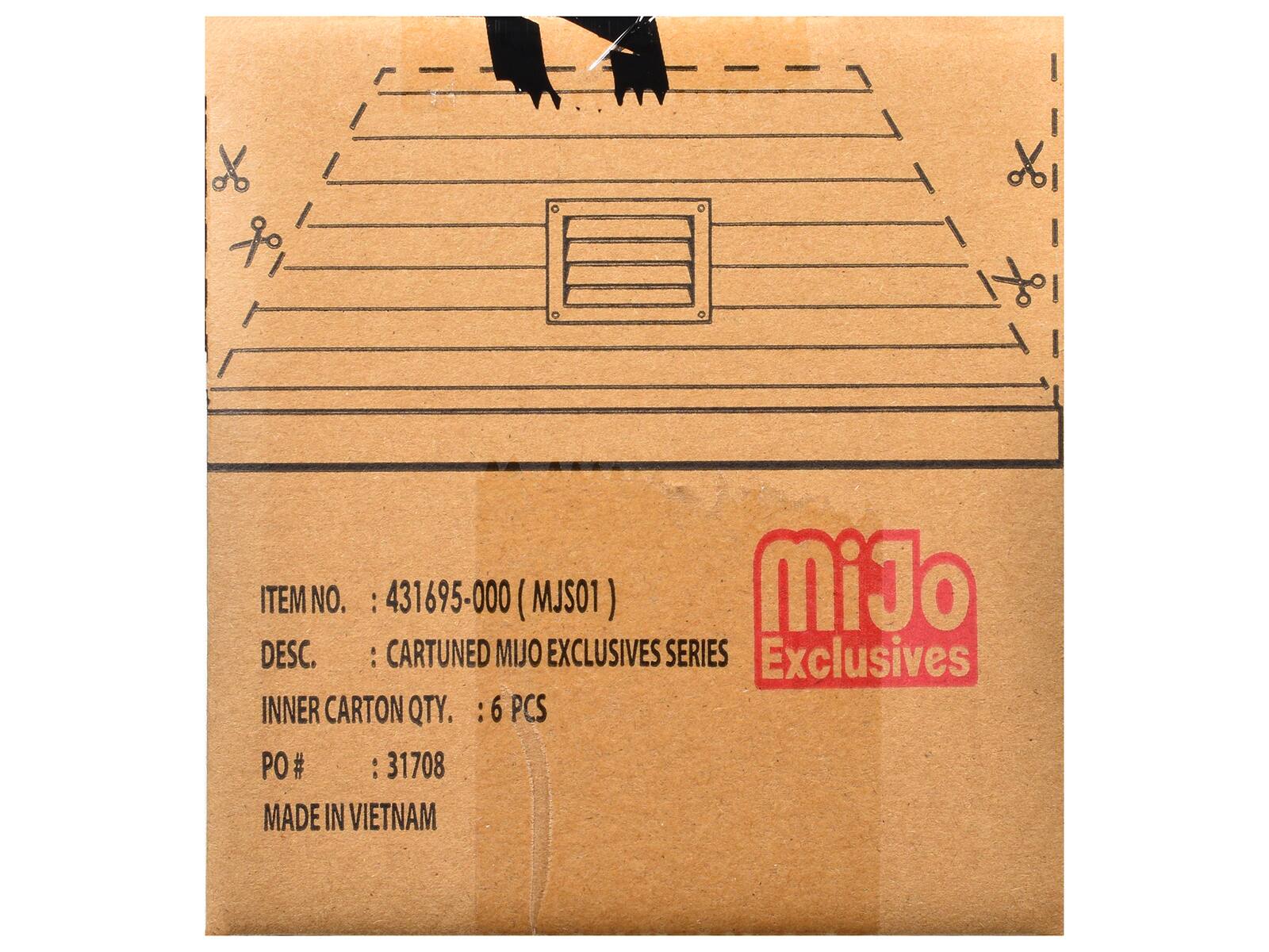 ITEM NO. : 431695-000 (MJS01)  
DESC. : CARTUNED MIJO EXCLUSIVES SERIES  
INNER CARTON QTY. : 6 PCS  
PO # : 31708  
MADE IN VIETNAM