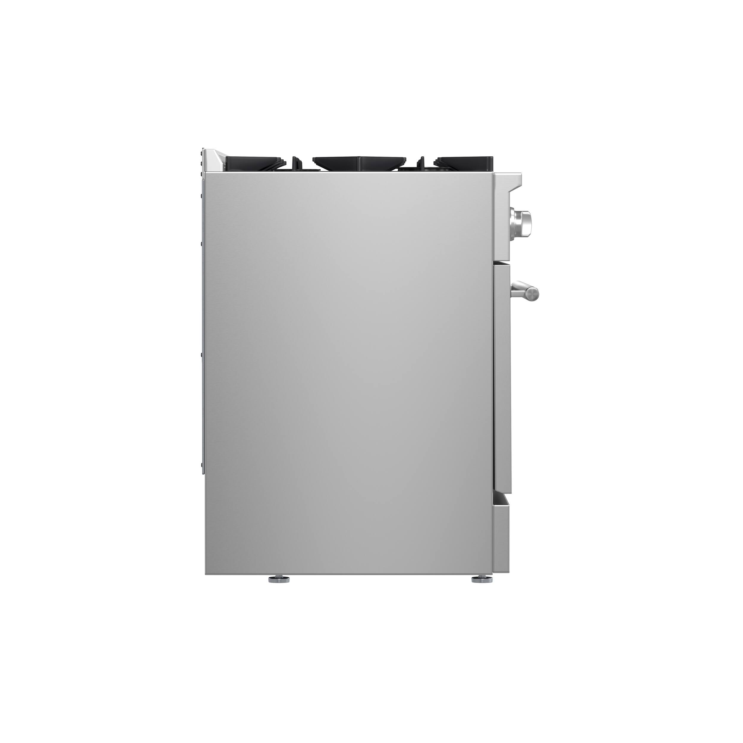 Left. Forno Appliances - Marco 5.36 Cu. Ft. Freestanding Gas Convection Range - Silver.