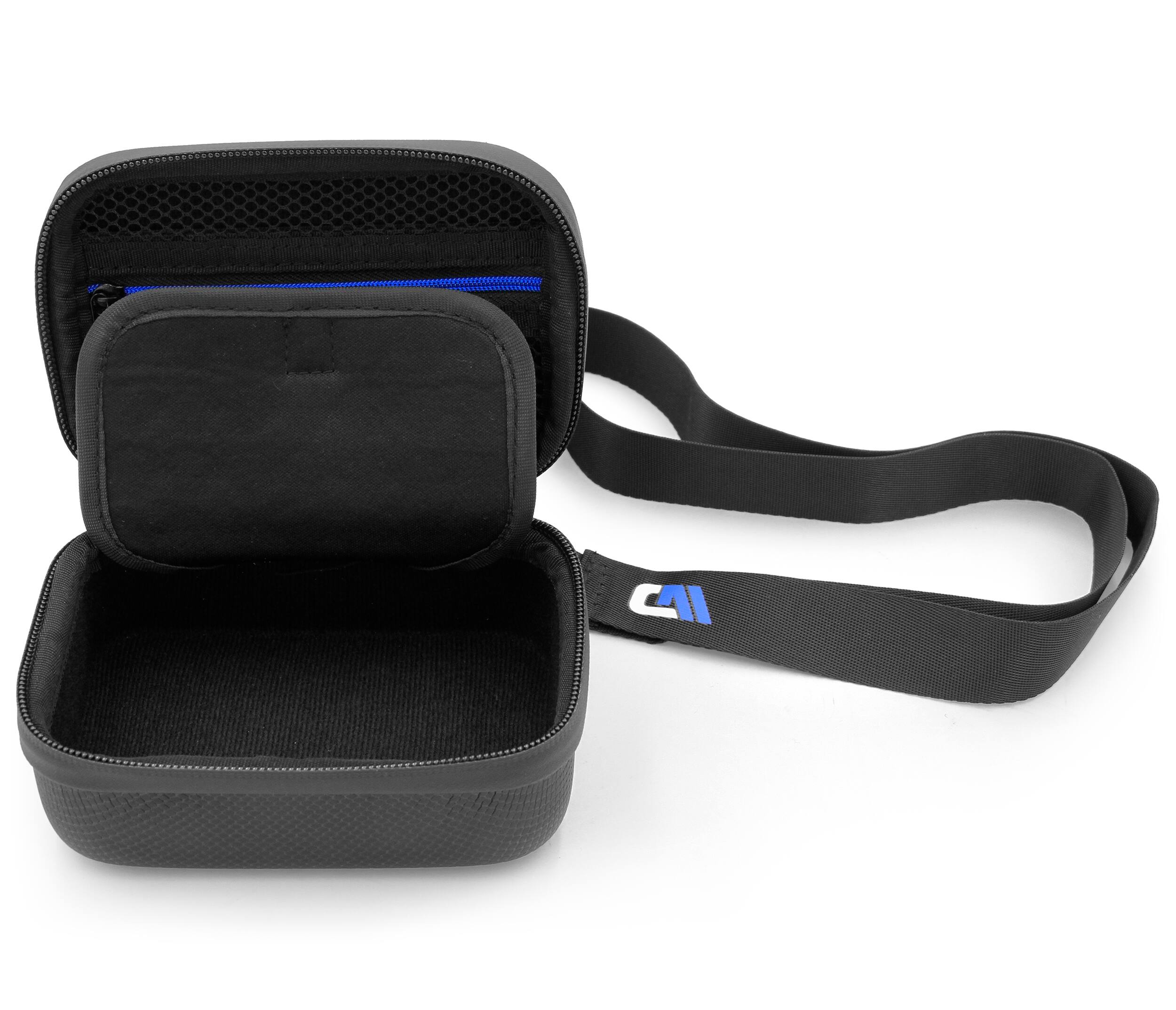 Back. CASEMATIX - Carrying Case for Zoom H1 XLR Handy Recorder - Hard Shell EVA Travel Storage Case for Portable Audio Recorder.