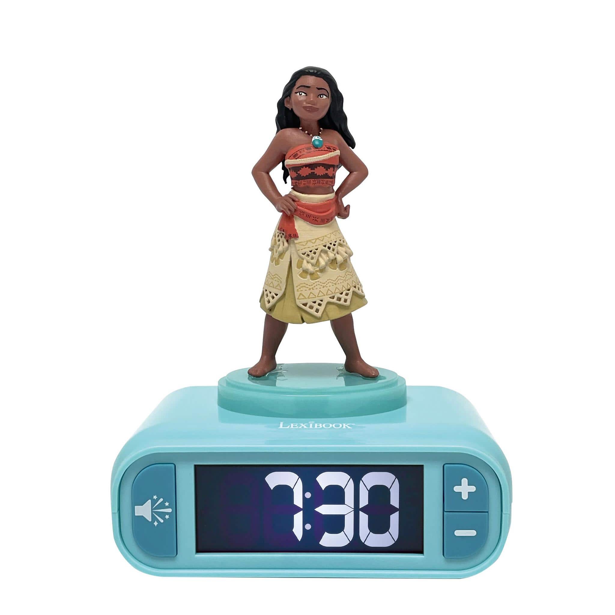 Lexibook - Disney Moana Night Light Alarm Clock with Sounds - MULTICOLOR