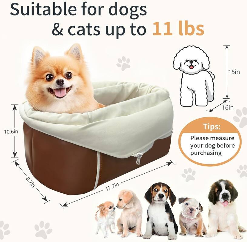 Suitable for dogs & cats up to 11 lbs

15in
16in
10.6in
8.7in
17.7in

Tips: Please measure your dog before purchasing