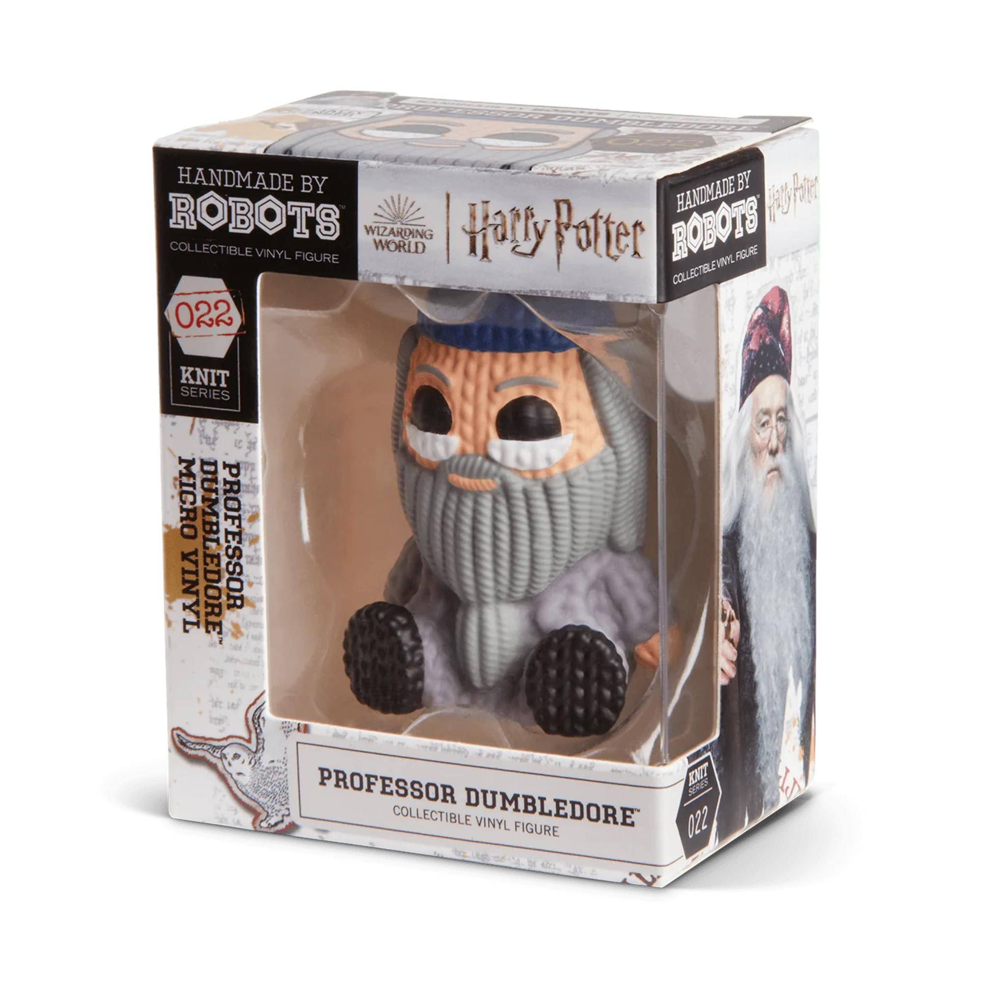 HANDMADE BY ROBOTS  
COLLECTIBLE VINYL FIGURE  

022  
KNIT SERIES  

PROFESSOR DUMBLEDORE  
COLLECTIBLE VINYL FIGURE  

Harry Potter  
WIZARDING WORLD