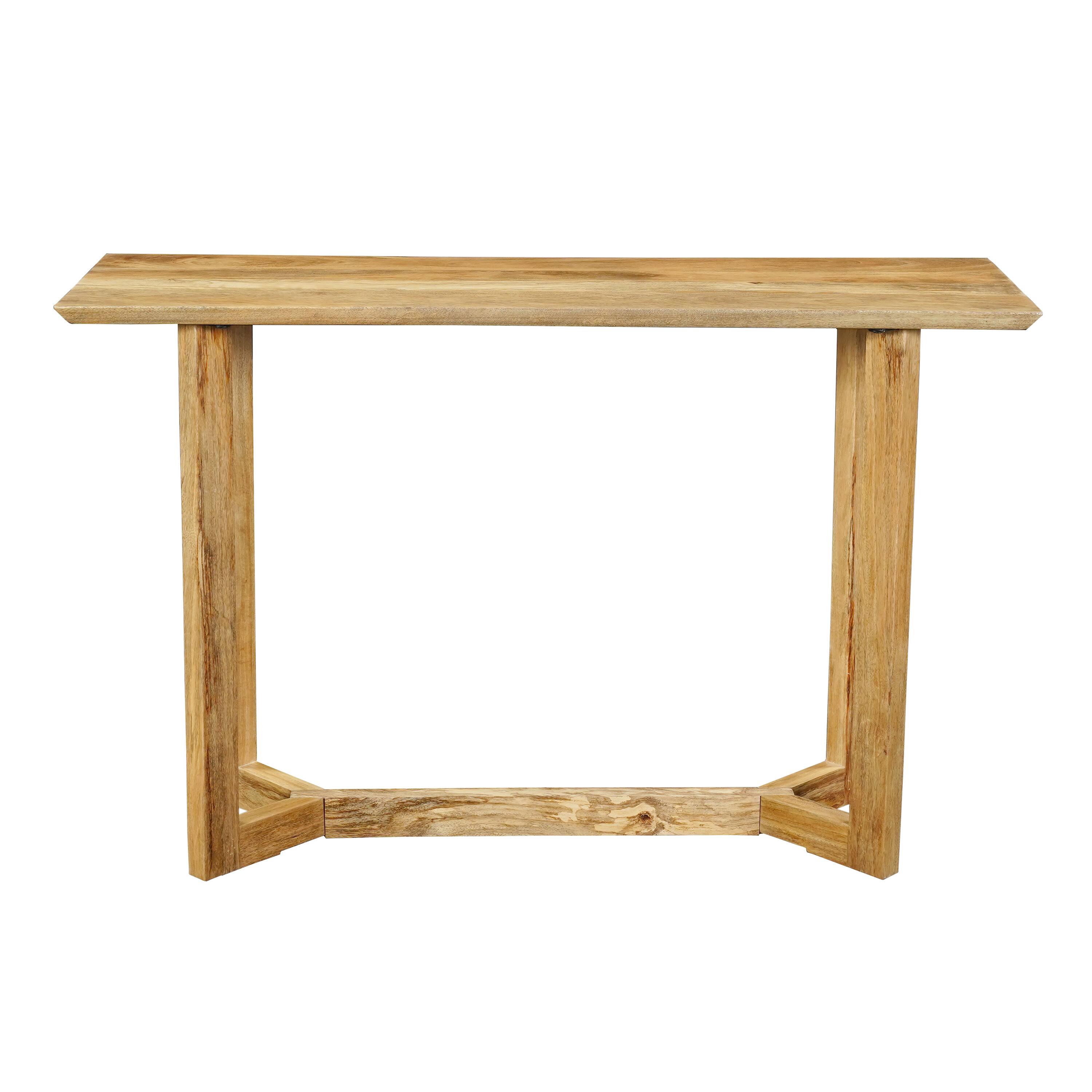Alt View 1. Manhattan Lane - Nina Console Table | 48" Rectangular Top | Open Frame with Trestle Base - Brown.