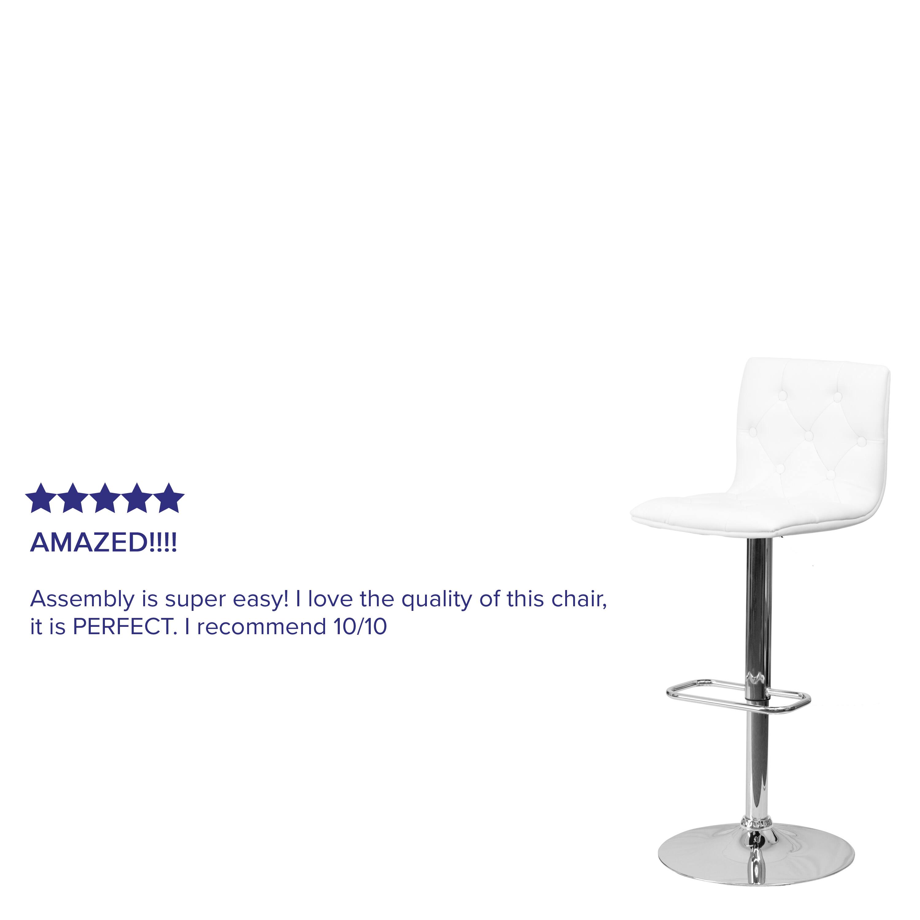 AMAZED!!!!  
Assembly is super easy! I love the quality of this chair, it is PERFECT. I recommend 10/10