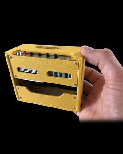 Alt View 4. Axe Heaven - Axe Heaven -Fender 1959 Tweed Twin Amp Mini Guitar Amplifier Replica Collectible   - Collectibles - Multicolor.