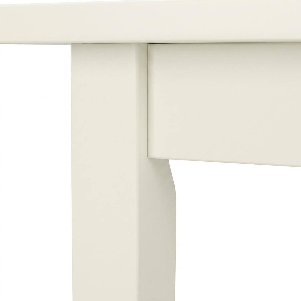 Alt View 1. FurniFact - Wood Drop-Leaf Dining Table & Chairs 3-Piece Set - Linen White.