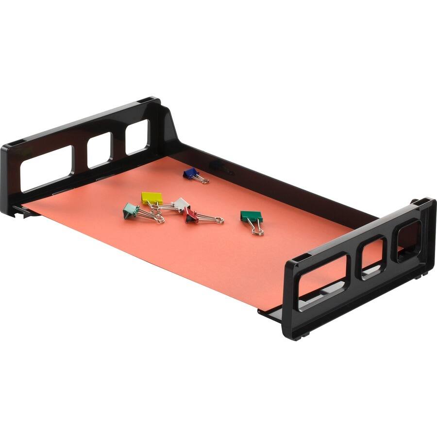 Angle. Officemate - Officemate Side Loading Desk Tray 2.75" Height x 13.18" Width x 9" Depth Desktop - Black.