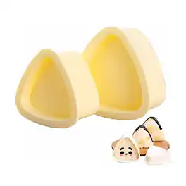 Amazon - Onigiri 2 Pieces Rice Ball Mold Makers, Triangle Sushi Mold (Beige)