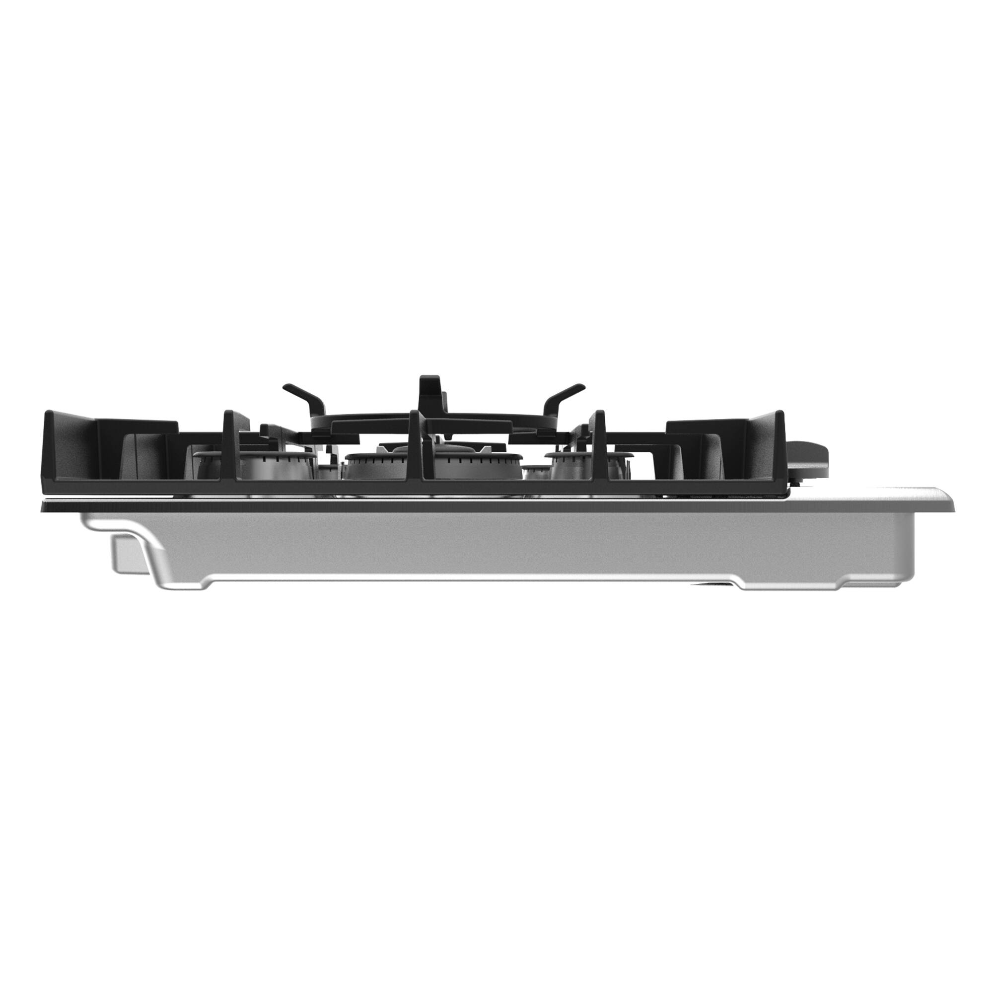 Alt View 5. RCA - R-CTGC305SS 30 in. Century Collection Drop-In Gas Cooktop, 5 Burners, Cast Iron Grates, Metal Knobs in Stainless Steel - Stainless Steel.