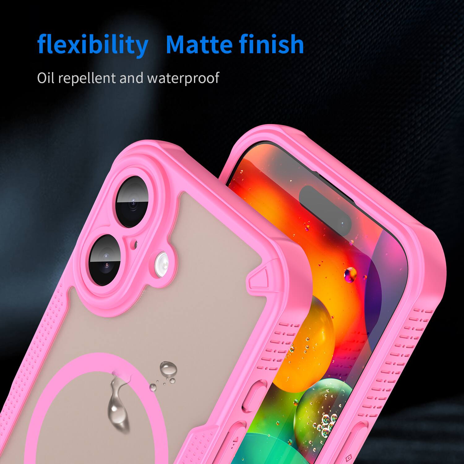 flexibility  
Matte finish  
Oil repellent and waterproof