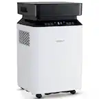 Front. Costway - COSTWAY 90 Pints Dehumidifier with Pump Easy Humidity Control, Multiple Drainage Options, 24H Timer & 2.2 Gal Water Tank - White.