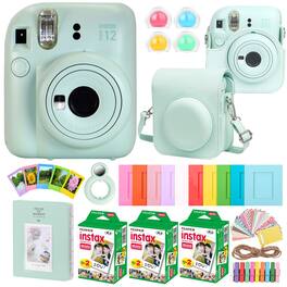 Fujifilm - Instax Mini 12 All-In-One Camera Bundle Accessory Gift Set - Mint Green