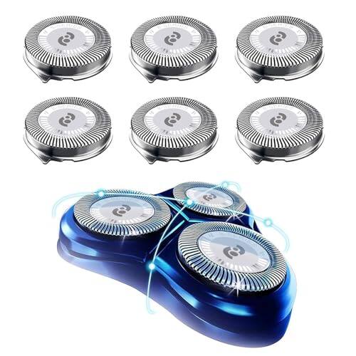 Front. DORLUKFU - HQ8 Replacement Heads Compatible with Philips Norelco Aquatec Shaver, Blades for PT720 AT880 AT810, 8 Series 6-pc Pack.