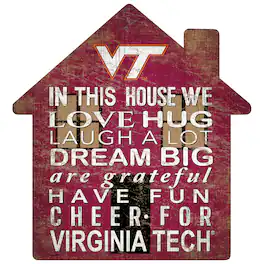 Fan Creations - Virginia Tech Hokies 12'' Team House Sign - Multicolor