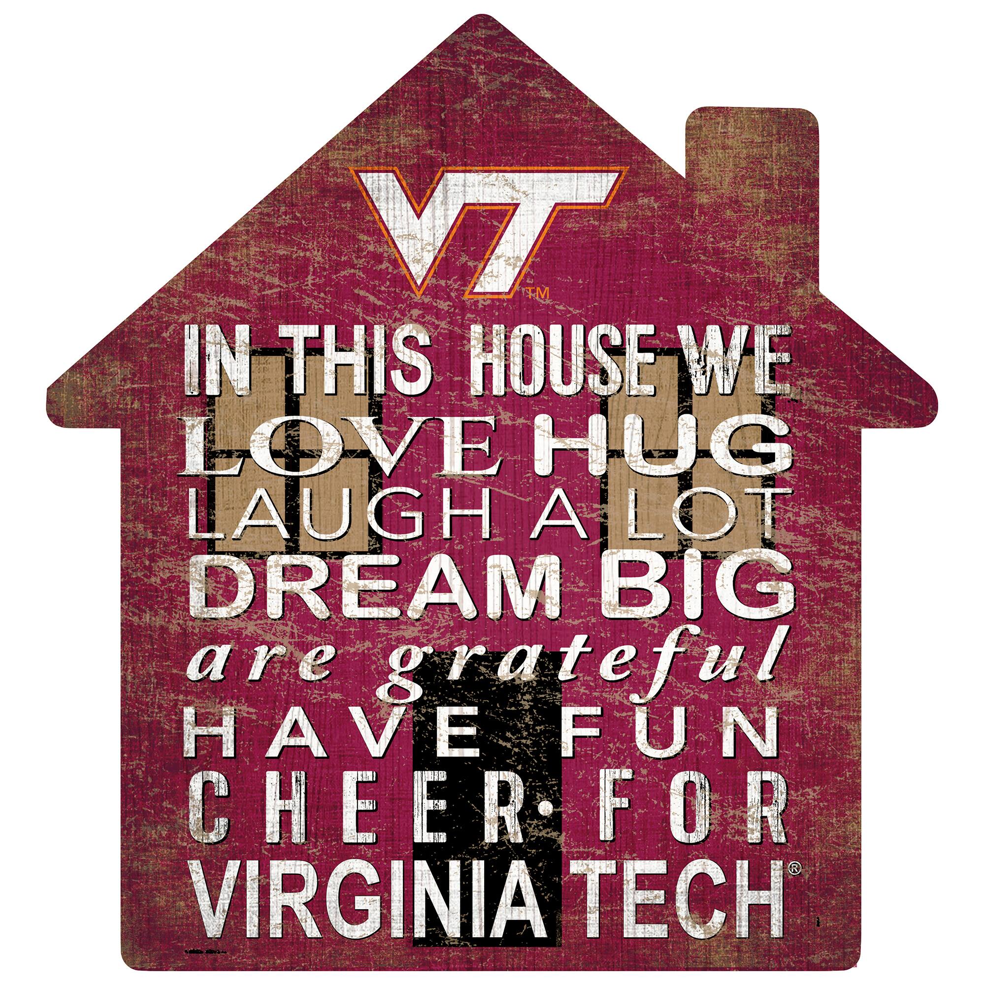 Virginia Tech Hokies 12'' Team House Sign
