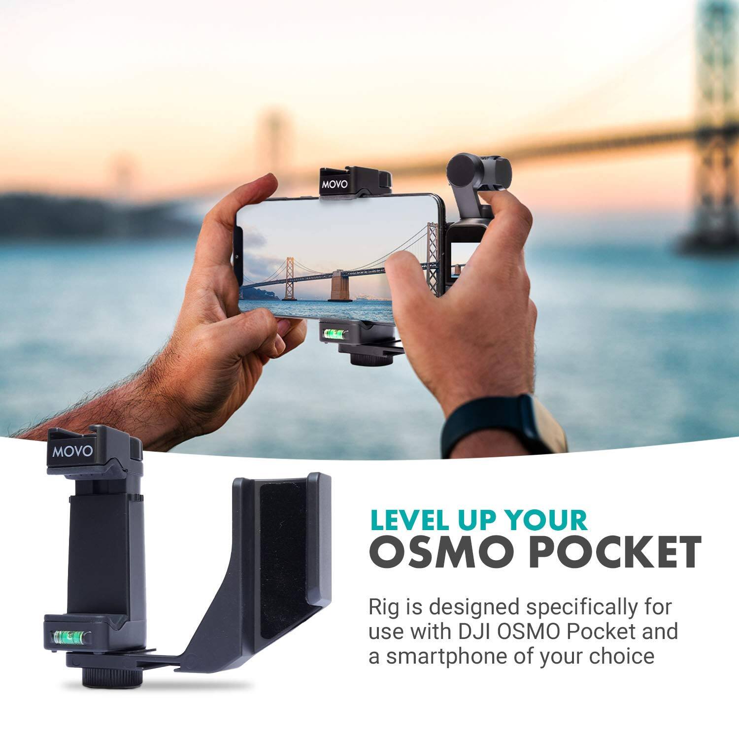 LEVEL UP YOUR OSMO POCKET

Rig is designed specifically for use with DJI OSMO Pocket and a smartphone of your choice